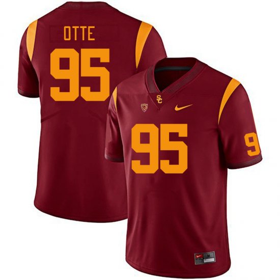 Cardinal Luke Otte #95 Trojans Men Alumni College Football Jersey -Hot Sale