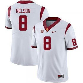 White Malachi Nelson #8 Trojans Men Classic NCAA Football Jersey -Hot Sale