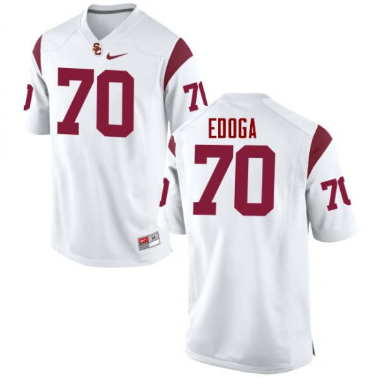 White Chuma Edoga #70 Trojans Men Classic University Football Jersey -Hot Sale