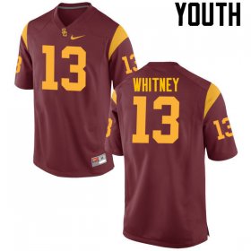 Red Isaac Whitney #13 Trojans Youth Fashion University Football Jersey -Hot Sale