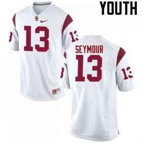 White Kevon Seymour #13 Trojans Youth Classic College Football Jersey -Hot Sale