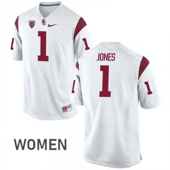 White Jack Jones #1 Trojans Women Official College Football Jersey -Hot Sale