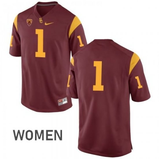 Cardinal Jack Jones #1 Trojans Women Classic NCAA Football Jersey -Hot Sale