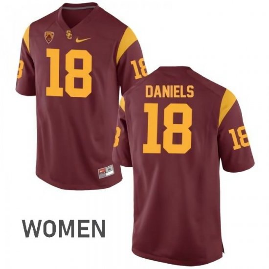 White J. T. Daniels #18 Trojans Women Official University Football Jersey -Hot Sale