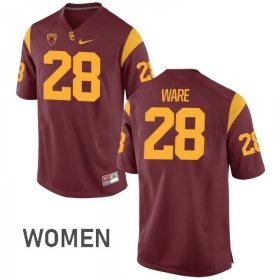 Cardinal Aca'Cedric Ware #28 Trojans Women Official College Football Jersey -Hot Sale