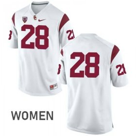 White Aca'Cedric Ware #28 Trojans Women Classic University Football Jersey -Hot Sale