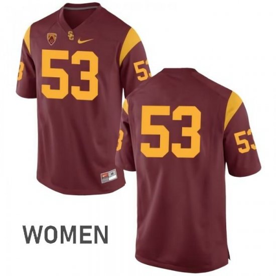 Cardinal Kevin Scott #53 Trojans Women Classic University Football Jersey -Hot Sale