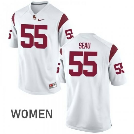 White Junior Seau #55 Trojans Women Official College Football Jersey -Hot Sale