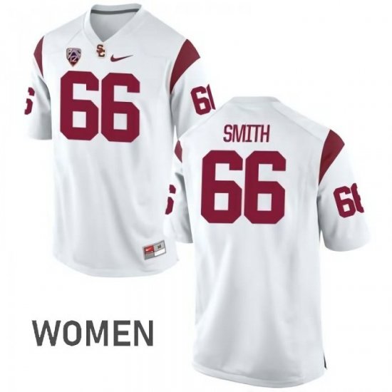 White Cole Smith #66 Trojans Women Fashion NCAA Football Jersey -Hot Sale