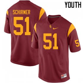 Cardinal Bernard Schirmer #51 Trojans Youth Fashion University Football Jersey -Hot Sale