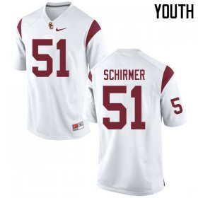 White Bernard Schirmer #51 Trojans Youth Classic NCAA Football Jersey -Hot Sale