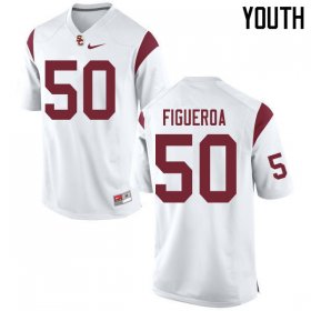 White Nick Figueroa #50 Trojans Youth Classic University Football Jersey -Hot Sale