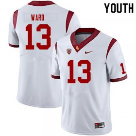 White Isaac Ward #13 Trojans Youth Official College Football Jersey -Hot Sale