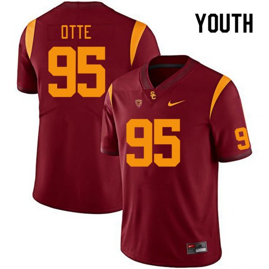 Cardinal Luke Otte #95 Trojans Youth Alumni NCAA Football Jersey -Hot Sale